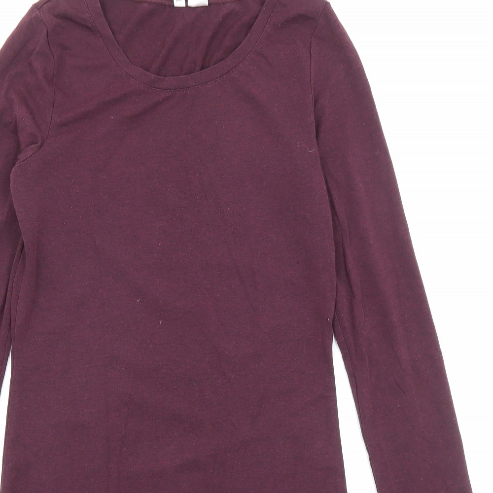 Divided by H&M Womens Purple Polyester Mini Size S Crew Neck Pullover