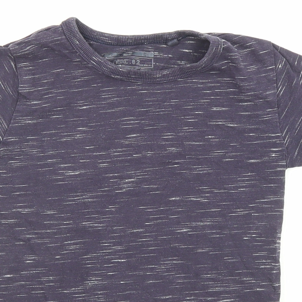 NEXT Boys Purple Cotton Basic T-Shirt Size 5-6 Years Round Neck Pullover