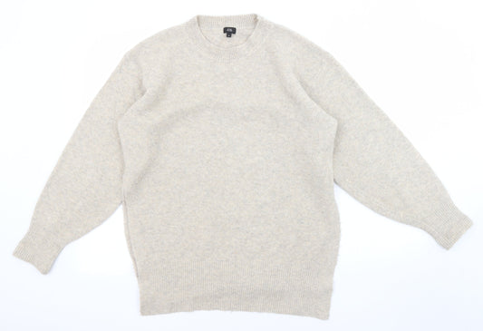 River Island Womens Beige High Neck Acrylic Pullover Jumper Size S