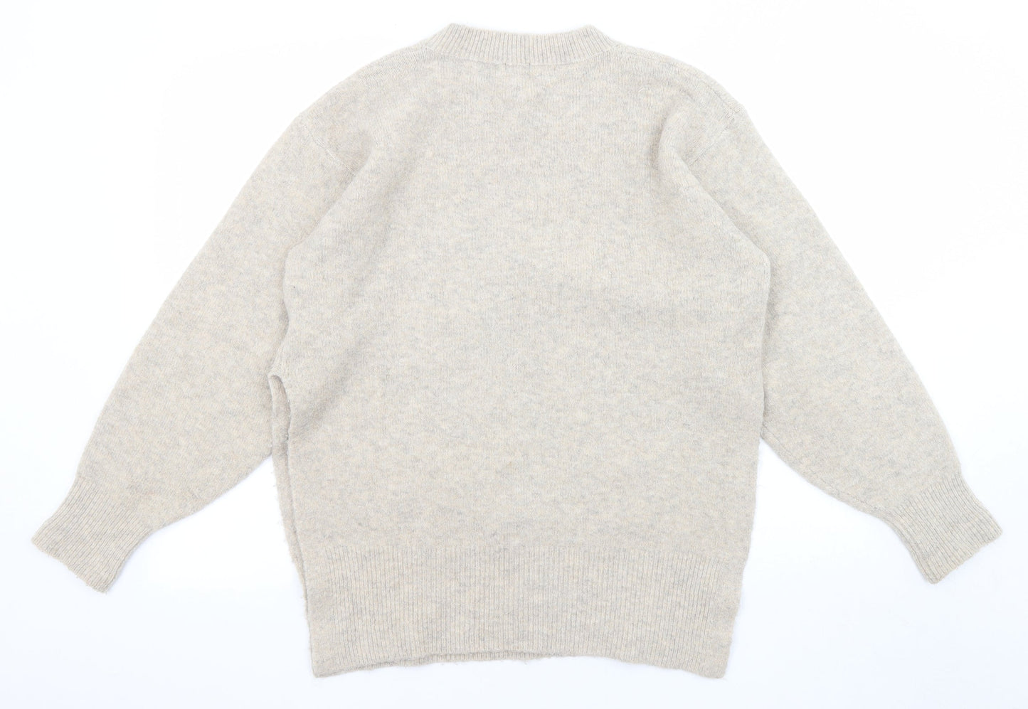 River Island Womens Beige High Neck Acrylic Pullover Jumper Size S
