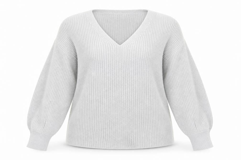 Miss Selfridge Womens Grey V-Neck Acrylic Pullover Jumper Size 8