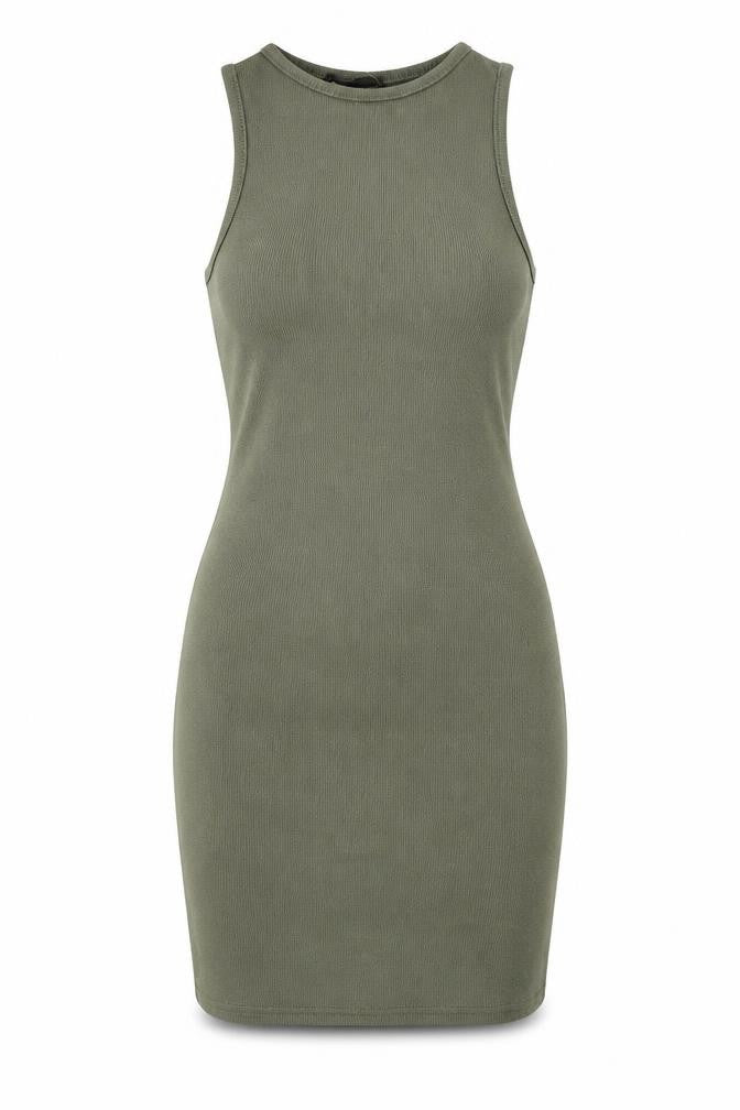 I SAW IT FIRST Womens Green Polyester Mini Size 4 Round Neck Pullover - Ribbed
