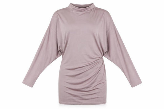 Zara Womens Purple Polyester Mini Size M Mock Neck Zip