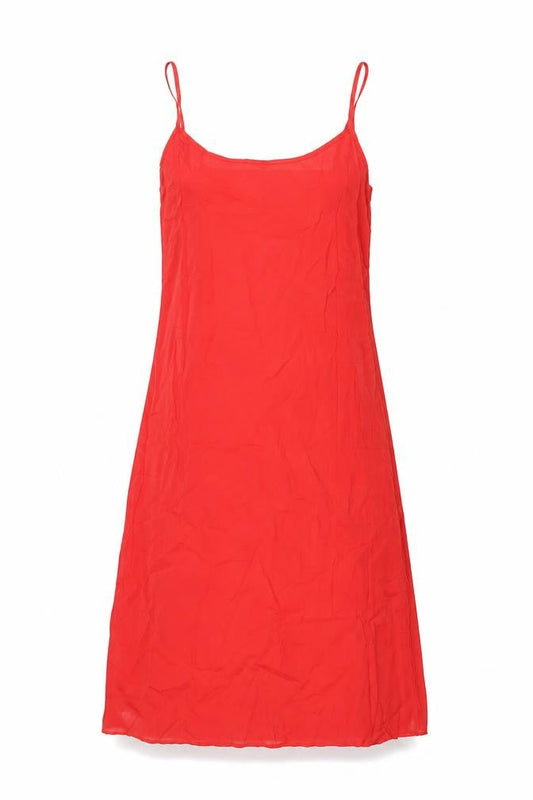 Marks & Spencer Womens Red Cotton Tank Dress Size 6 Scoop Neck Pullover