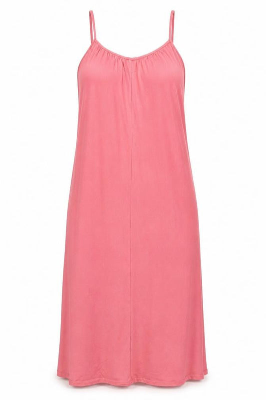 Zara Womens Red Cotton Tank Dress Size 10 V-Neck Pullover - Ribbed fabric