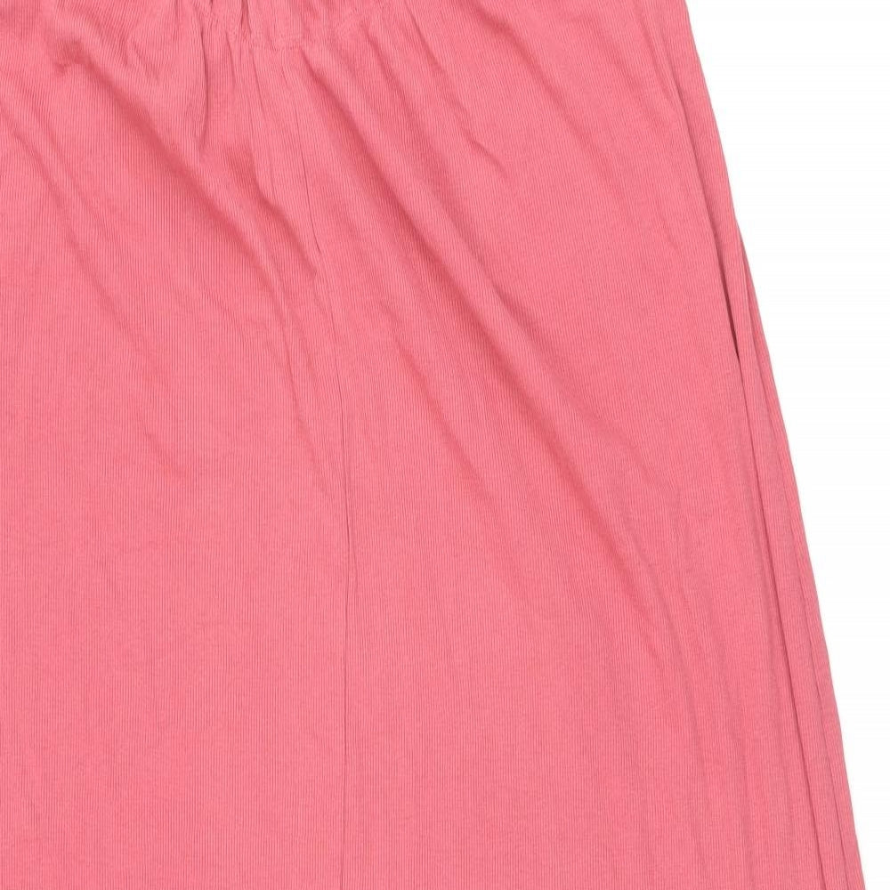 Zara Womens Red Cotton Tank Dress Size 10 V-Neck Pullover - Ribbed fabric