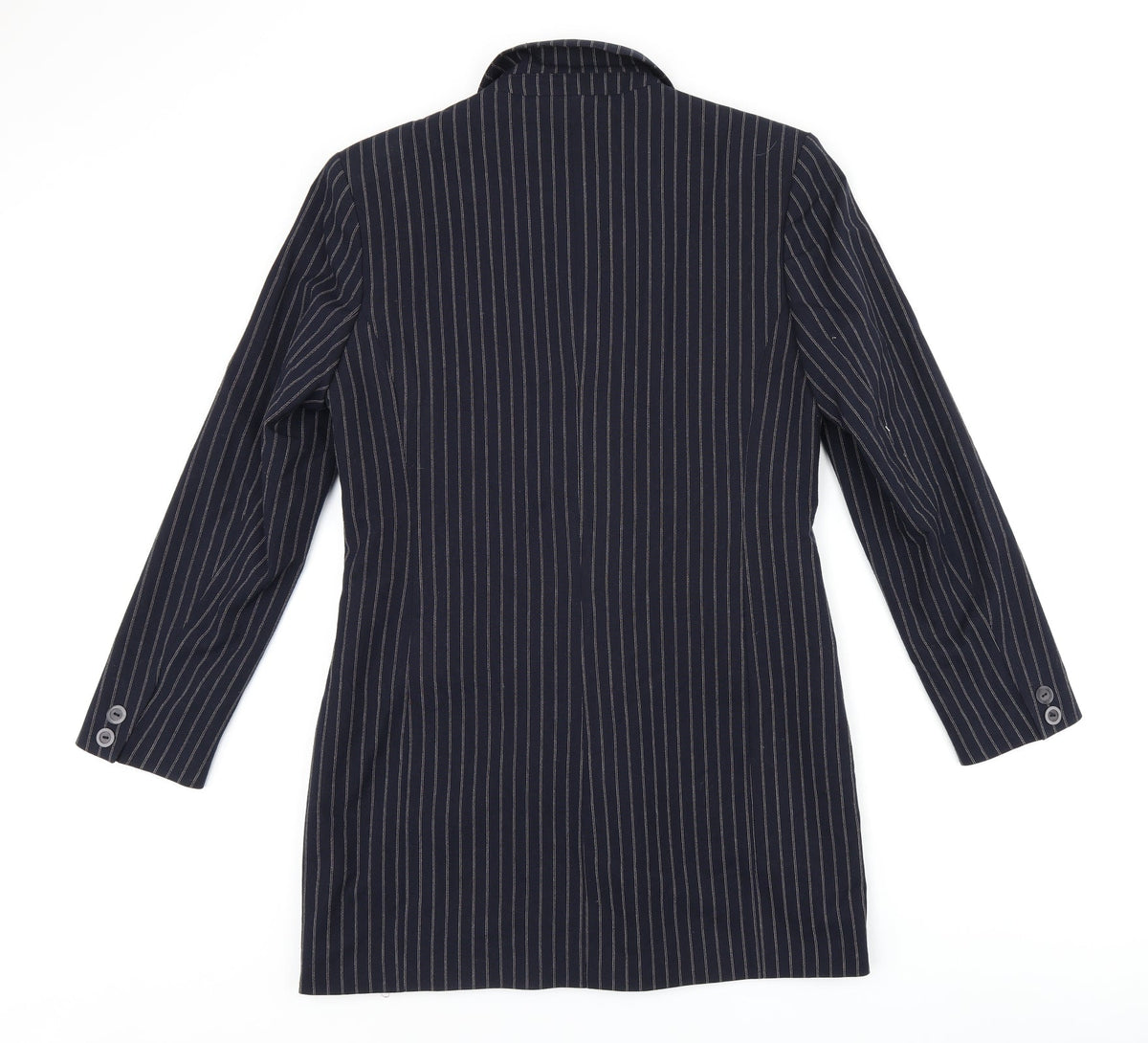 Yessica Womens Blue Striped Jacket Blazer Size 14 Button