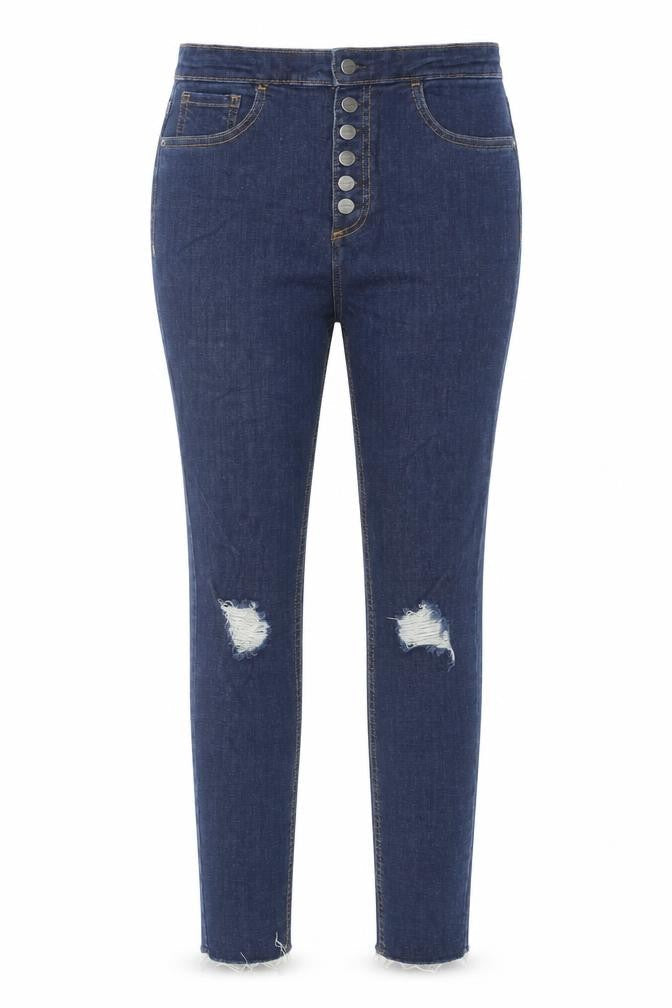 Pull&Bear Womens Blue Cotton Skinny Jeans Size 10 L27 in Regular Zip