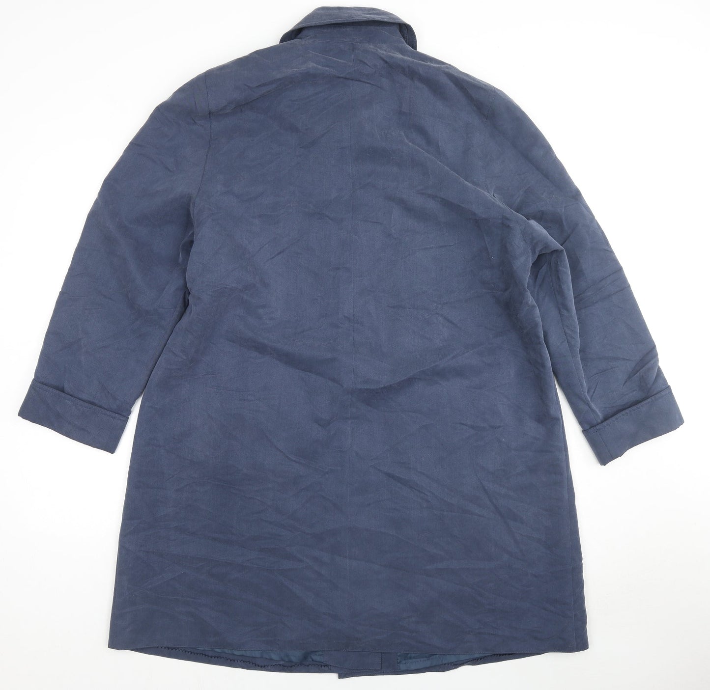London Fog Womens Blue Overcoat Coat Size 14 Button