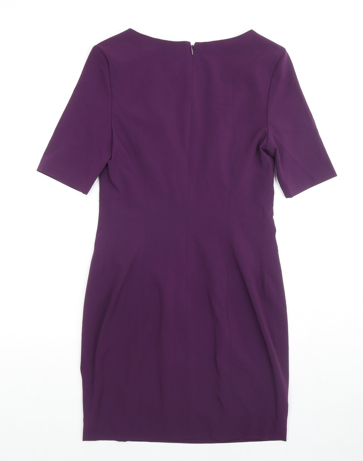 VERO MODA Womens Purple Polyester A-Line Size XS Round Neck Zip - Label Size 160/80A