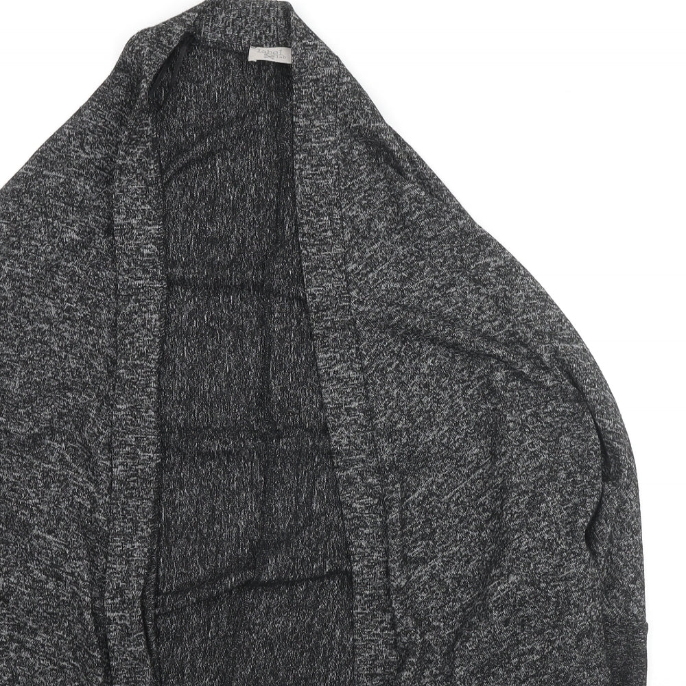Label Lab Womens Grey V-Neck Polyester Cardigan Jumper Size S