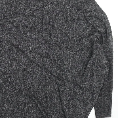 Label Lab Womens Grey V-Neck Polyester Cardigan Jumper Size S