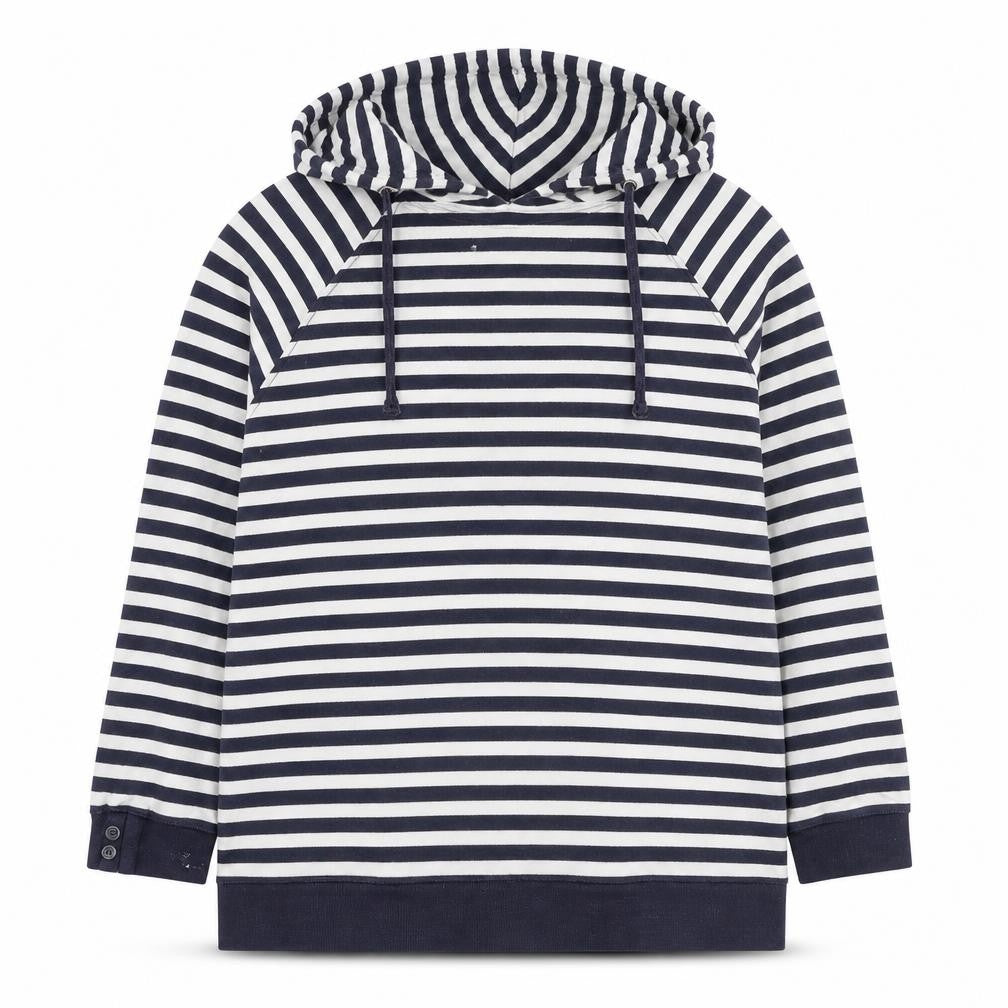 Gap Womens Blue Striped Viscose Pullover Hoodie Size M Pullover