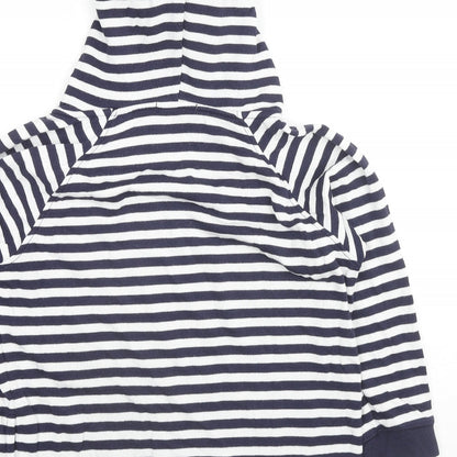 Gap Womens Blue Striped Viscose Pullover Hoodie Size M Pullover
