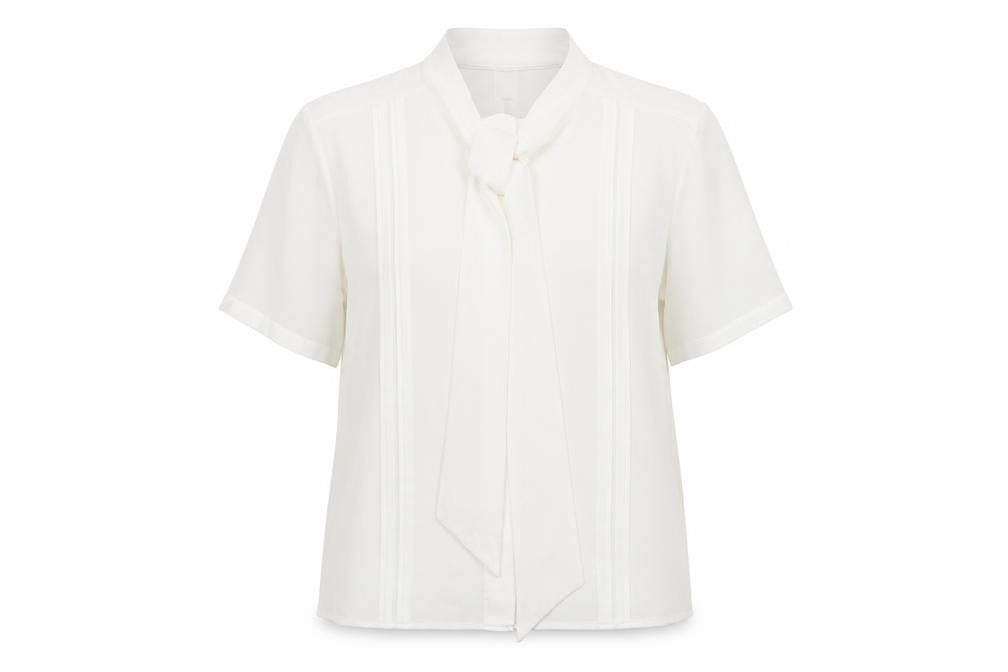 C&A Womens White Polyester Basic Button-Up Size 16 Collared