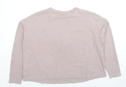 Etam Womens Beige Viscose Basic Blouse Size M Boat Neck