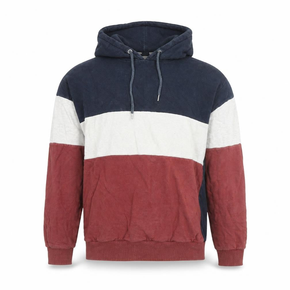 ASOS Mens Multicoloured Cotton Pullover Hoodie Size XS - Colourblock Pattern