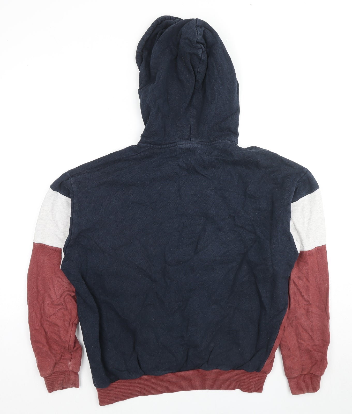 ASOS Mens Multicoloured Cotton Pullover Hoodie Size XS - Colourblock Pattern