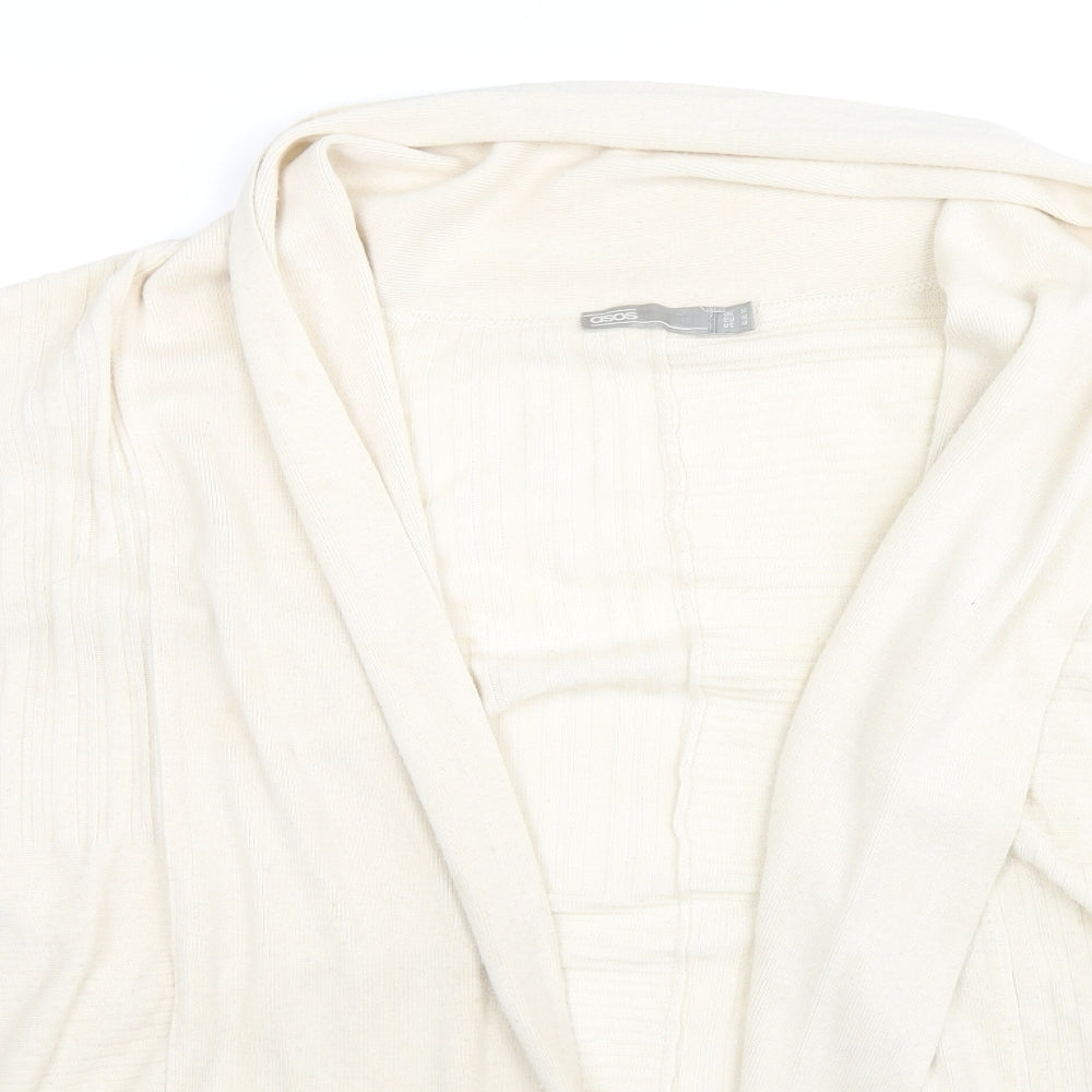 ASOS Womens Beige V-Neck Acrylic Cape Jumper Size M