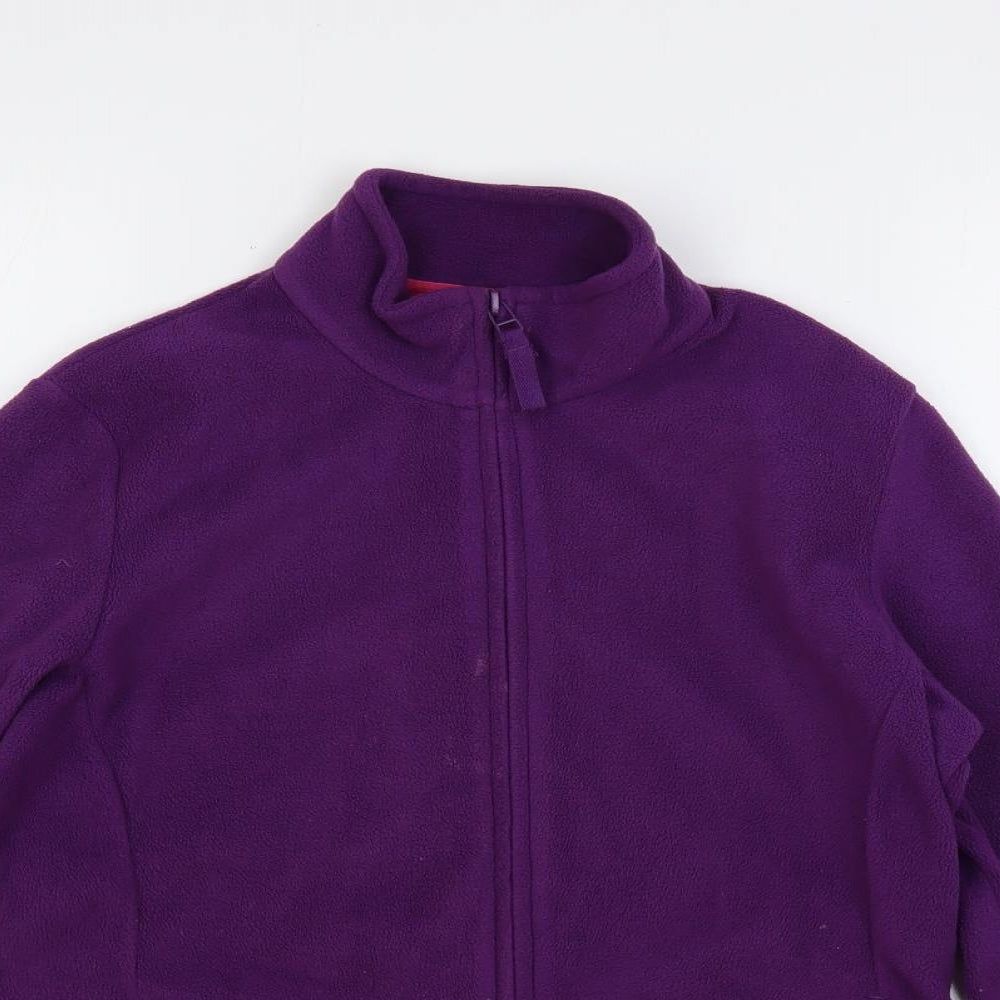 Marks and Spencer Womens Purple Jacket Size 12 Zip