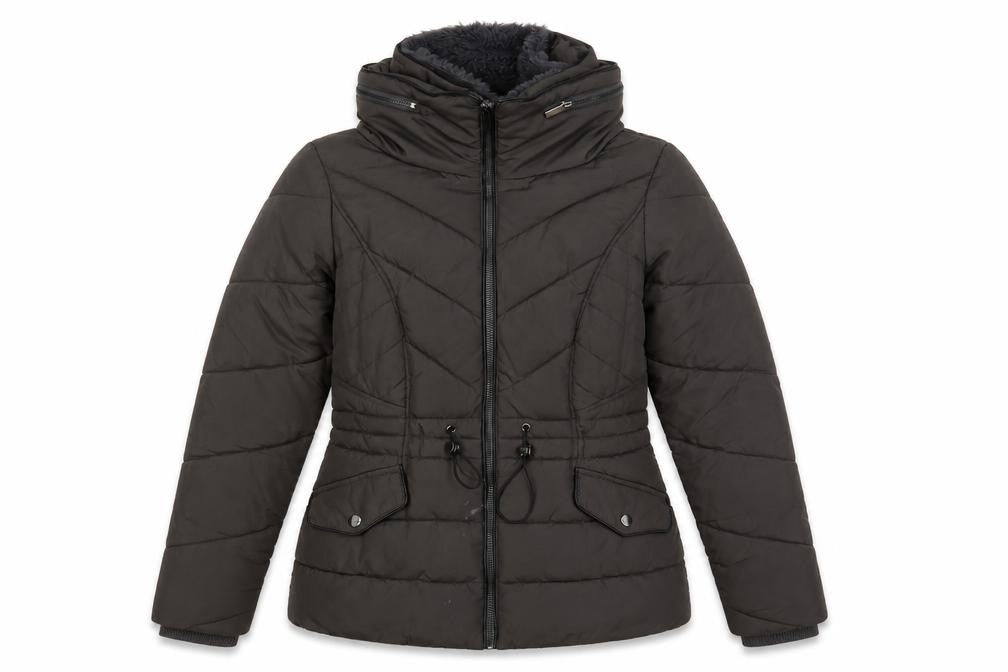 Oasis Womens Green Quilted Jacket Size XS Zip - Adjustable Waist