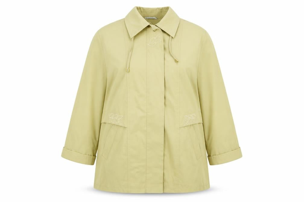 Canda Womens Beige Jacket Size XL Button - Embroidered