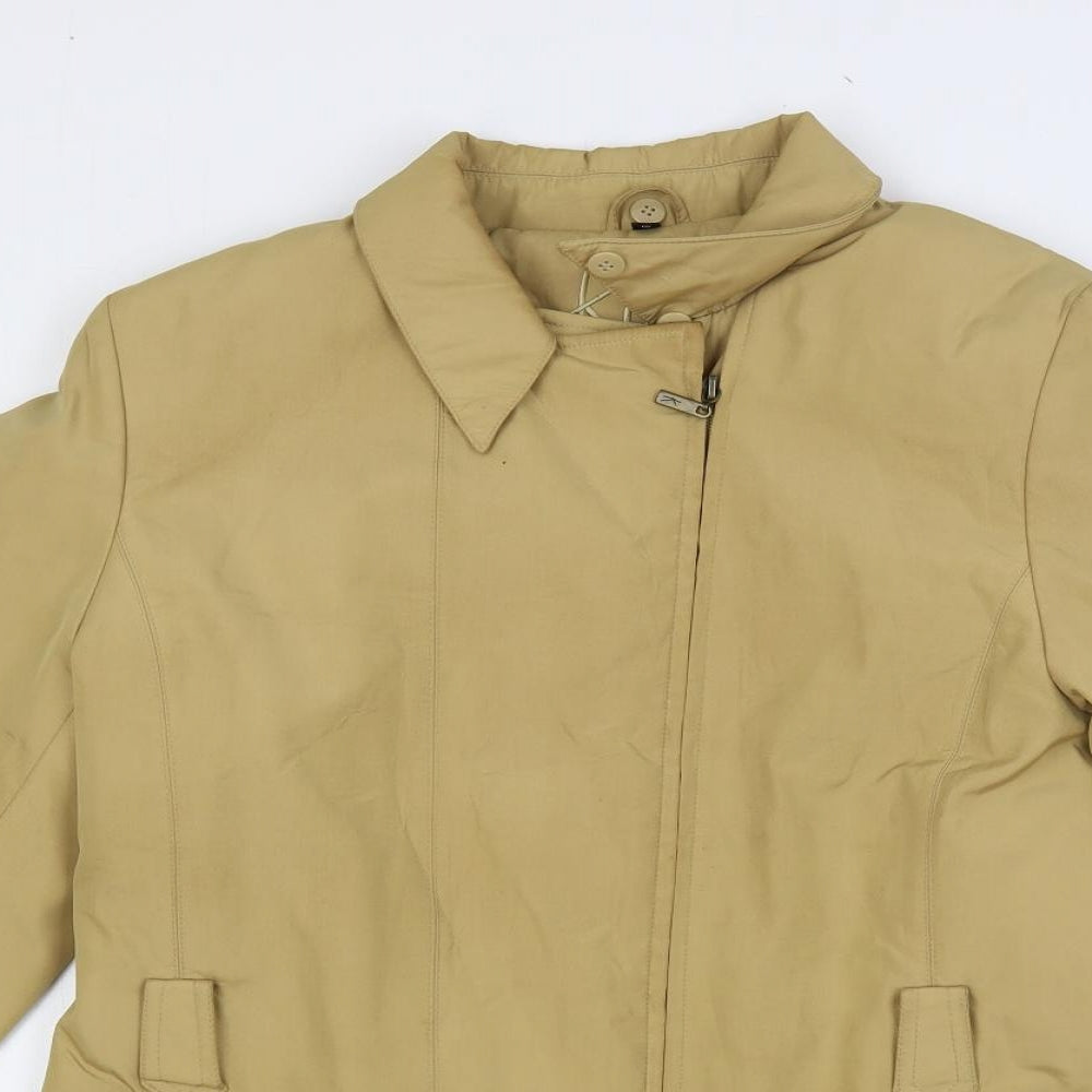 Klass Womens Beige Jacket Size 10 Zip