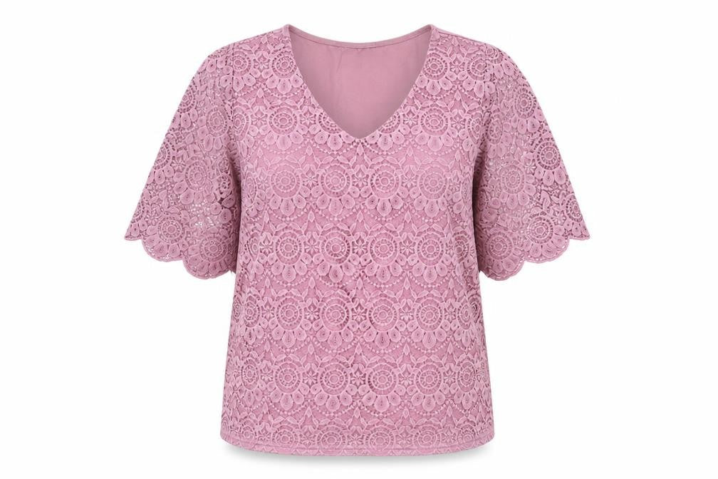 Bonmarché Womens Purple Polyester Basic Blouse Size 16 V-Neck