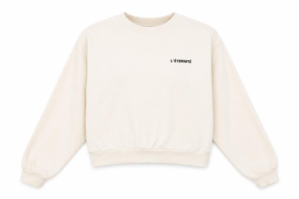 H&M Womens Beige Cotton Pullover Sweatshirt Size M Pullover