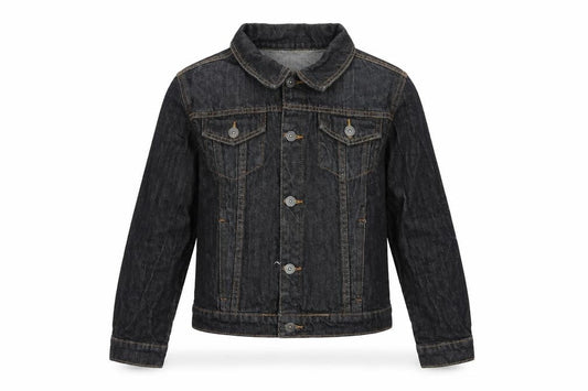 Front view of a2z4 girls’ blue jacket, size 11-12, years button