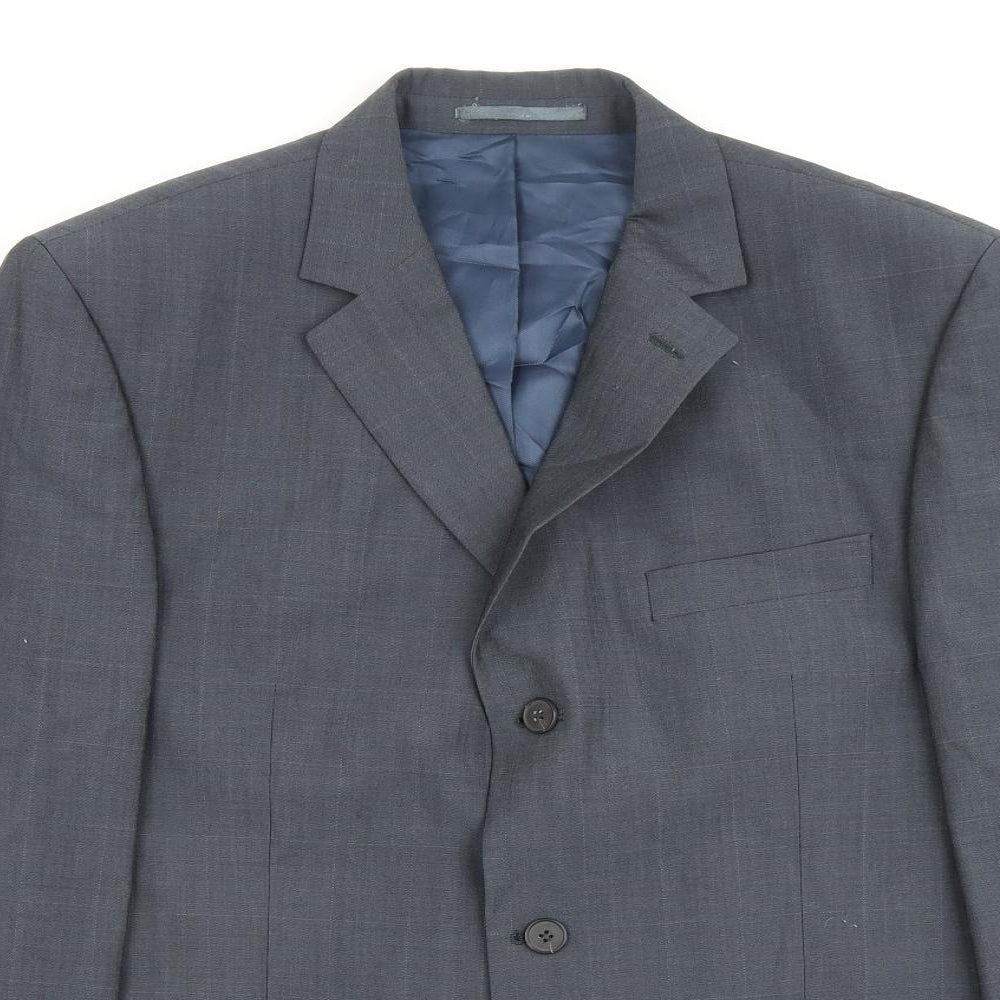 Blazer Mens Blue Wool Jacket Blazer Size 42 Regular