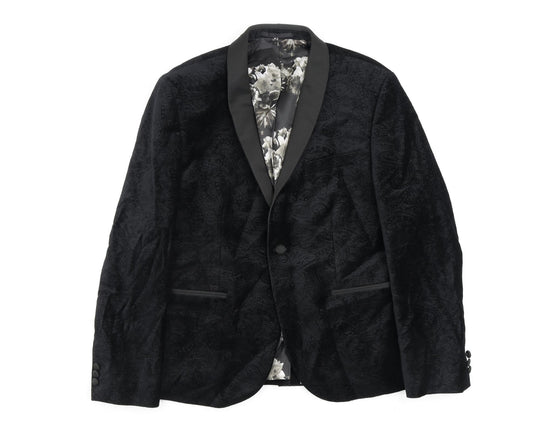 NEXT Mens Black Cotton Jacket Blazer Size 42 Regular
