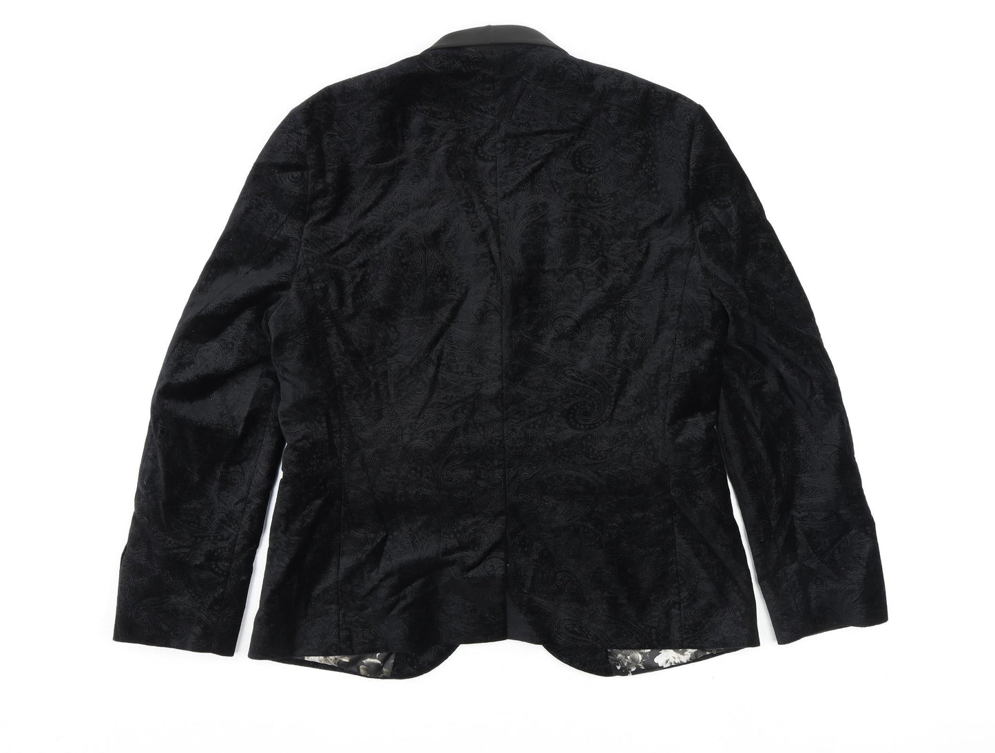 NEXT Mens Black Cotton Jacket Blazer Size 42 Regular
