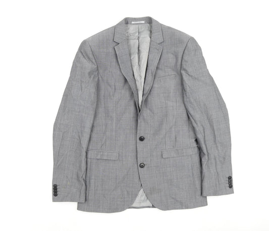 NEXT Mens Grey Wool Jacket Blazer Size 38 Regular