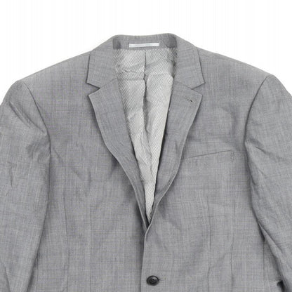 Next Mens Grey Wool Jacket Blazer Size 38 Regular