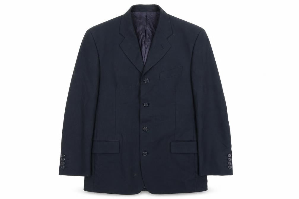Simon Bermin Mens Blue Wool Jacket Blazer Size 40 Regular