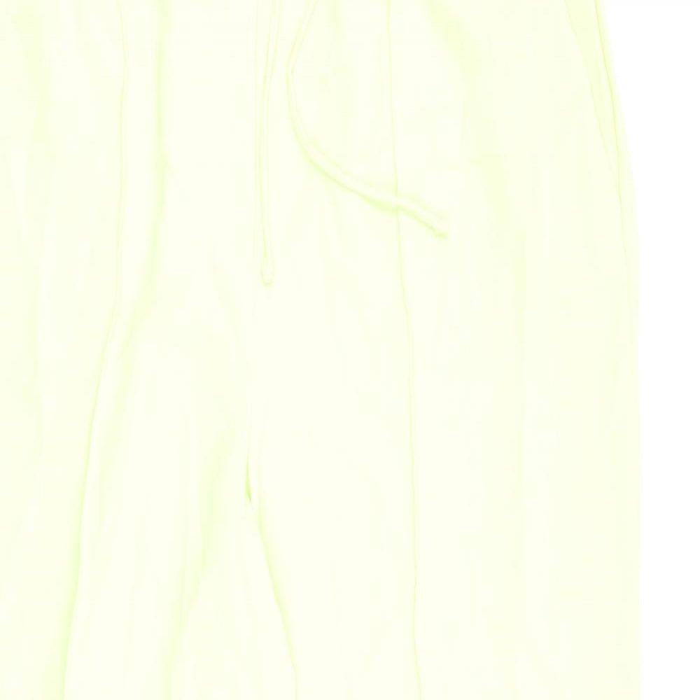 Marks and Spencer Womens Green Polyester Trousers Size 20 L31 in Regular Tie