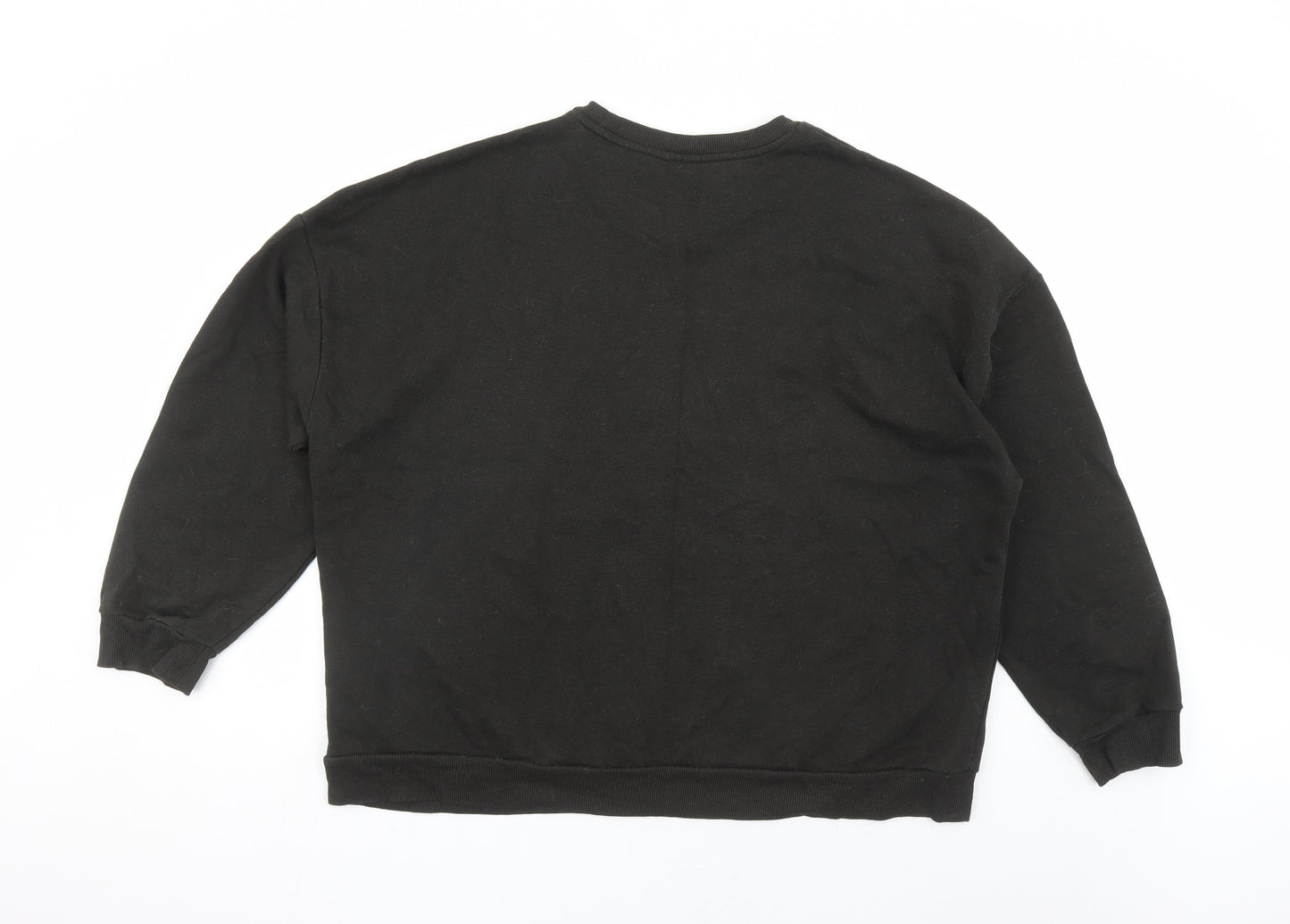 ASOS Womens Black Polyester Pullover Sweatshirt Size 18 Pullover
