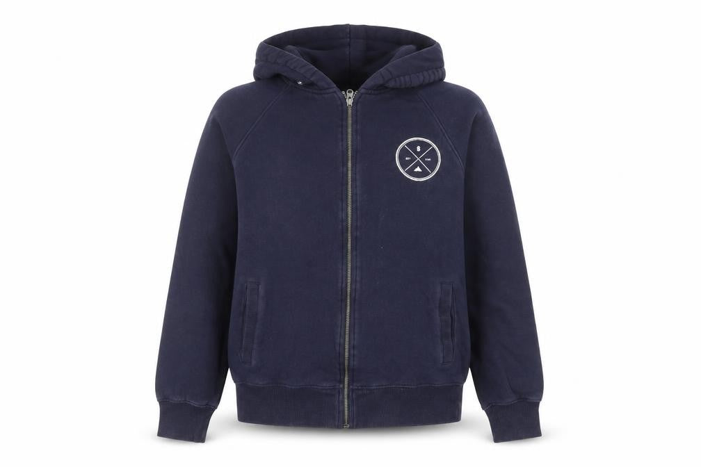 Earth Positive Womens Blue Cotton Full Zip Hoodie Size S Zip
