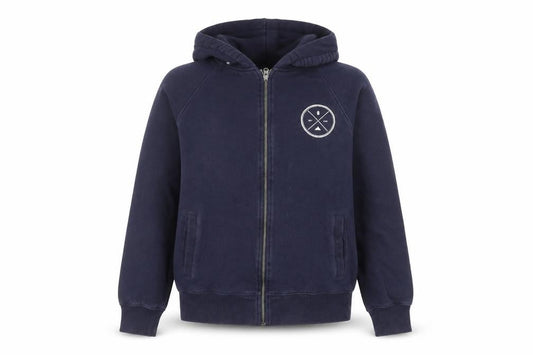 Earth Positive Womens Blue Cotton Full Zip Hoodie Size S Zip