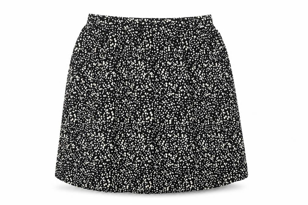 Marks & Spencer Womens Black Geometric Viscose Swing Skirt Size 22 - Elasticated Waist
