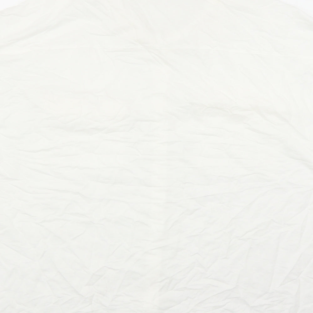 Marks and Spencer Womens White Viscose Basic Button-Up Size 18 Collared
