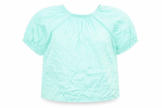 Marks and Spencer Womens Green Polyester Basic Blouse Size 12 Round Neck