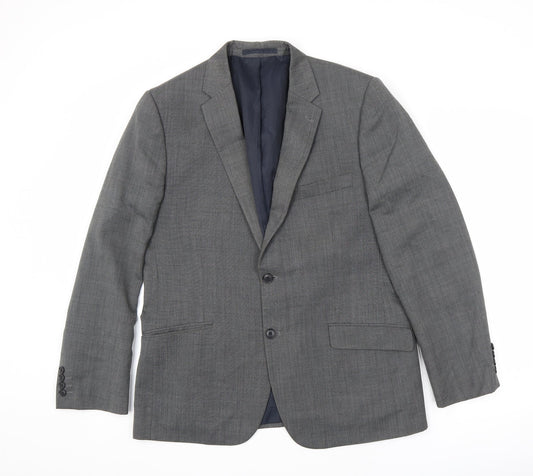 Marks and Spencer Mens Grey Wool Jacket Suit Jacket Size 40 Regular