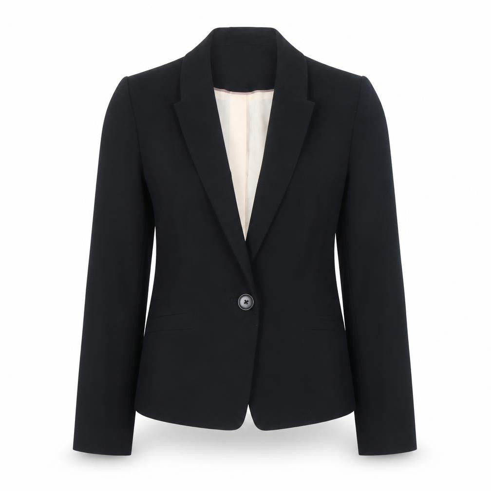 Marks & Spencer Womens Black Jacket Blazer Size 8 Button