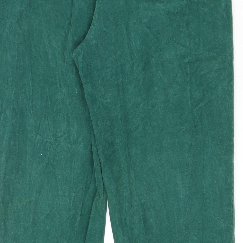 Damart Womens Green Cotton Trousers Size 27 in L28 in Regular Zip