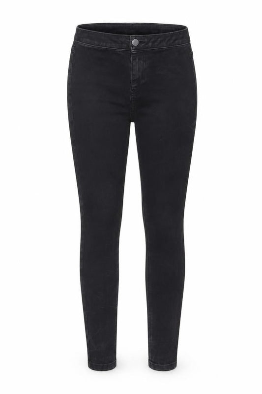 TU Womens Black Cotton Skinny Jeans Size 10 L25 in Regular Zip