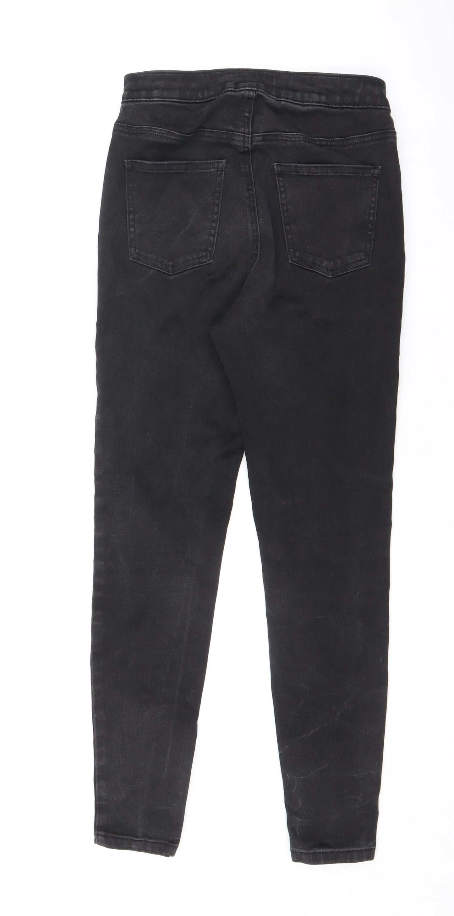 TU Womens Black Cotton Skinny Jeans Size 10 L25 in Regular Zip