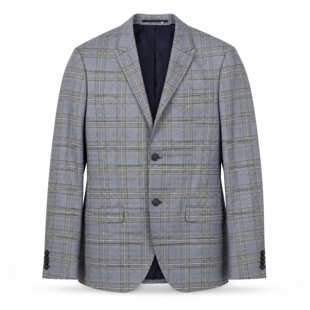 Topman Mens Multicoloured Plaid Polyester Jacket Blazer Size 34 Regular