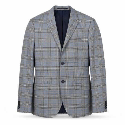 Topman Mens Multicoloured Plaid Polyester Jacket Blazer Size 34 Regular